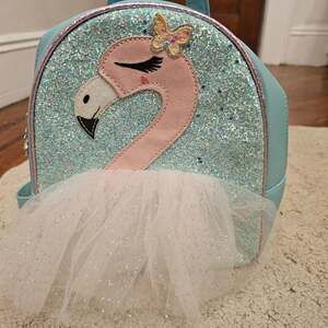 Miss Gwen's OMG Accessories Sequin Flamingo Backpack with Tutu